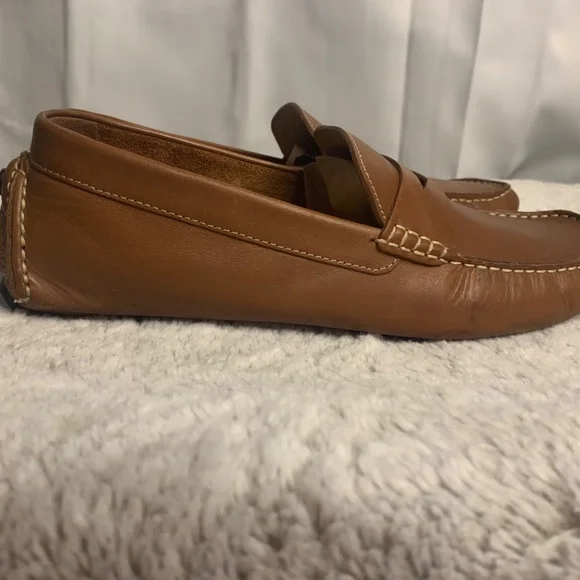 Cole Haan Men's Howland Brown Leather Driving Loafers – Size 10